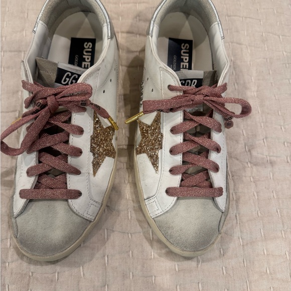 Golden Goose Superstars with Gold Glitter Star - Picture 4 of 12